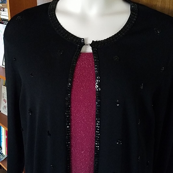 SOLD Dressy black sweater by Finity - Picture 3 of 4
